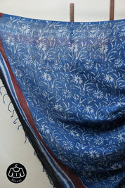 Blue HBP Slub Cotton Saree - SRBSCS2211