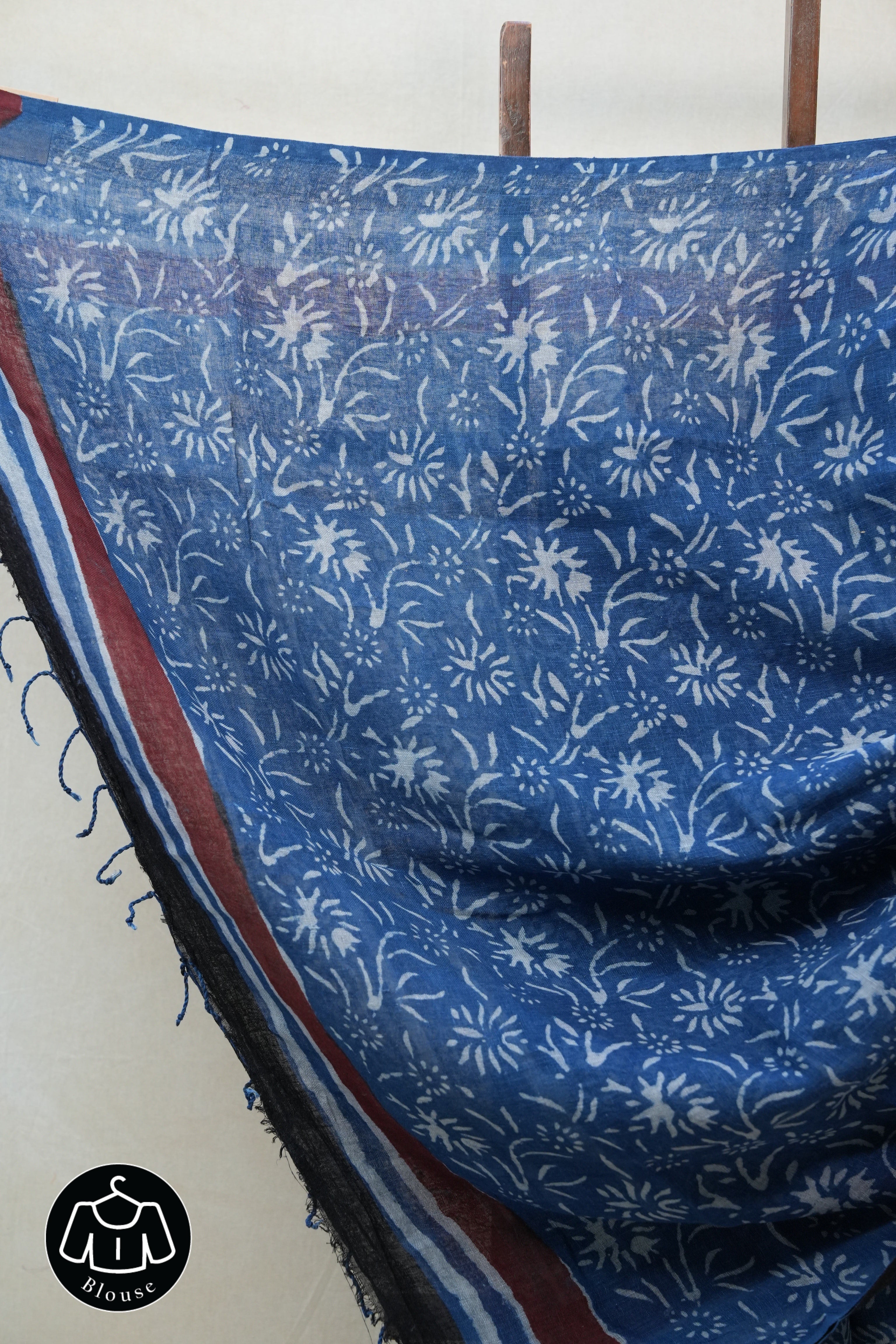 Blue HBP Slub Cotton Saree - SRBSCS2211