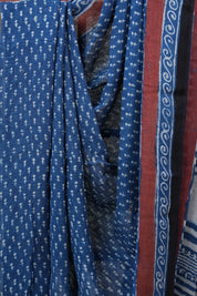 Blue HBP Slub Cotton Saree - SRBSCS2213