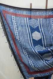 Blue HBP Slub Cotton Saree - SRBSCS2213