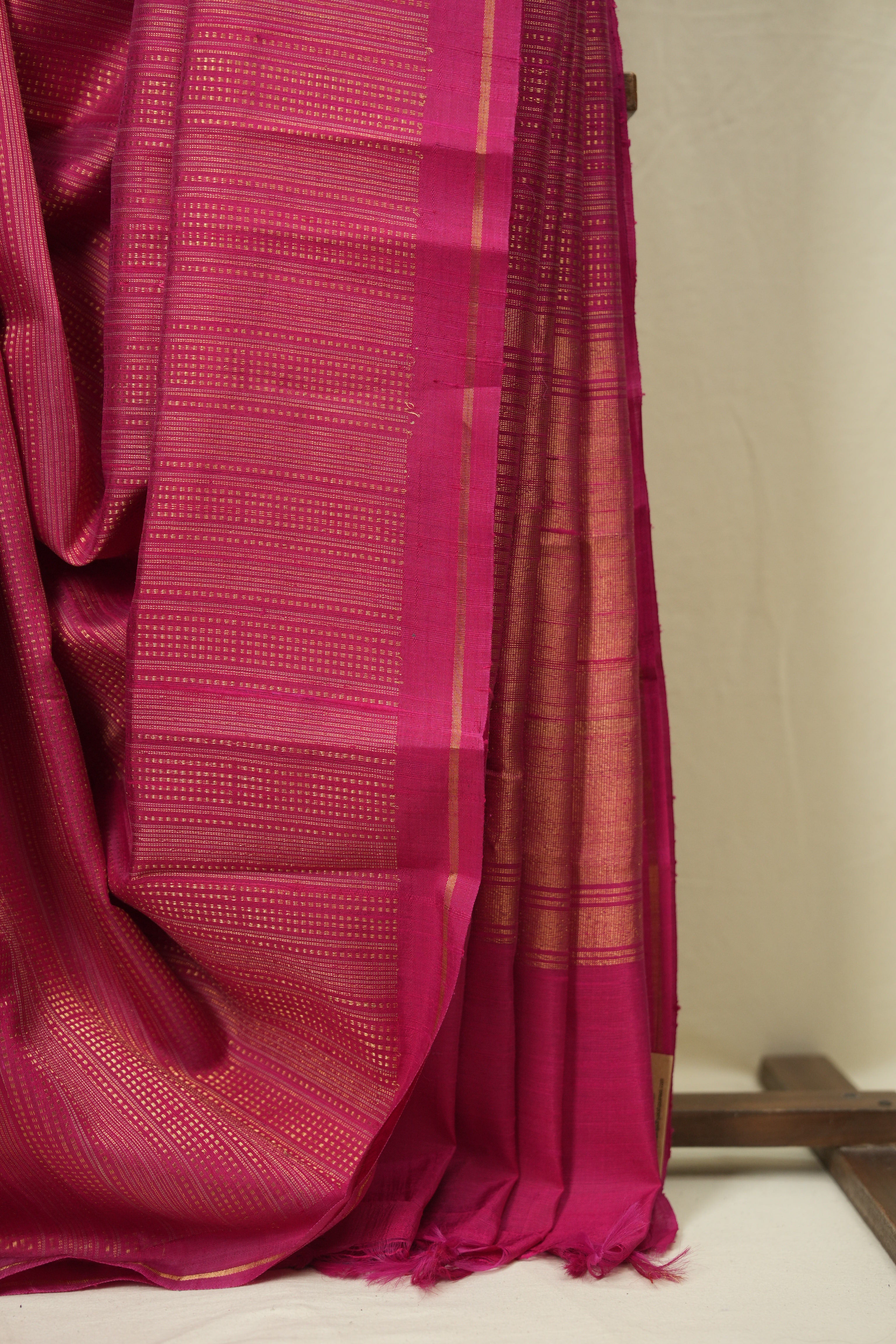 Rani Pink Raw Silk Saree - SRRPRSS1028