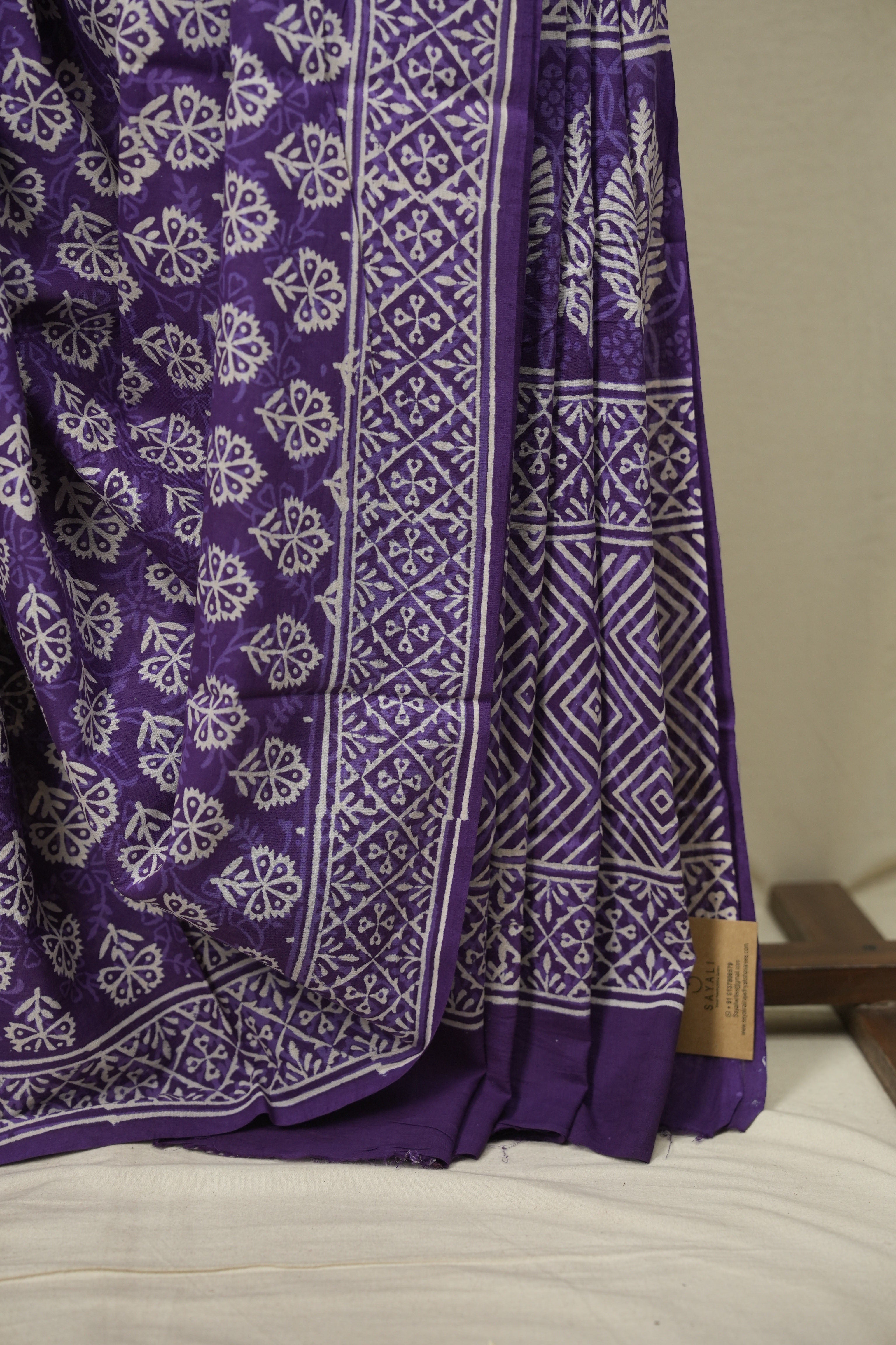 Purple HBP Cotton Saree - SRPCS3645