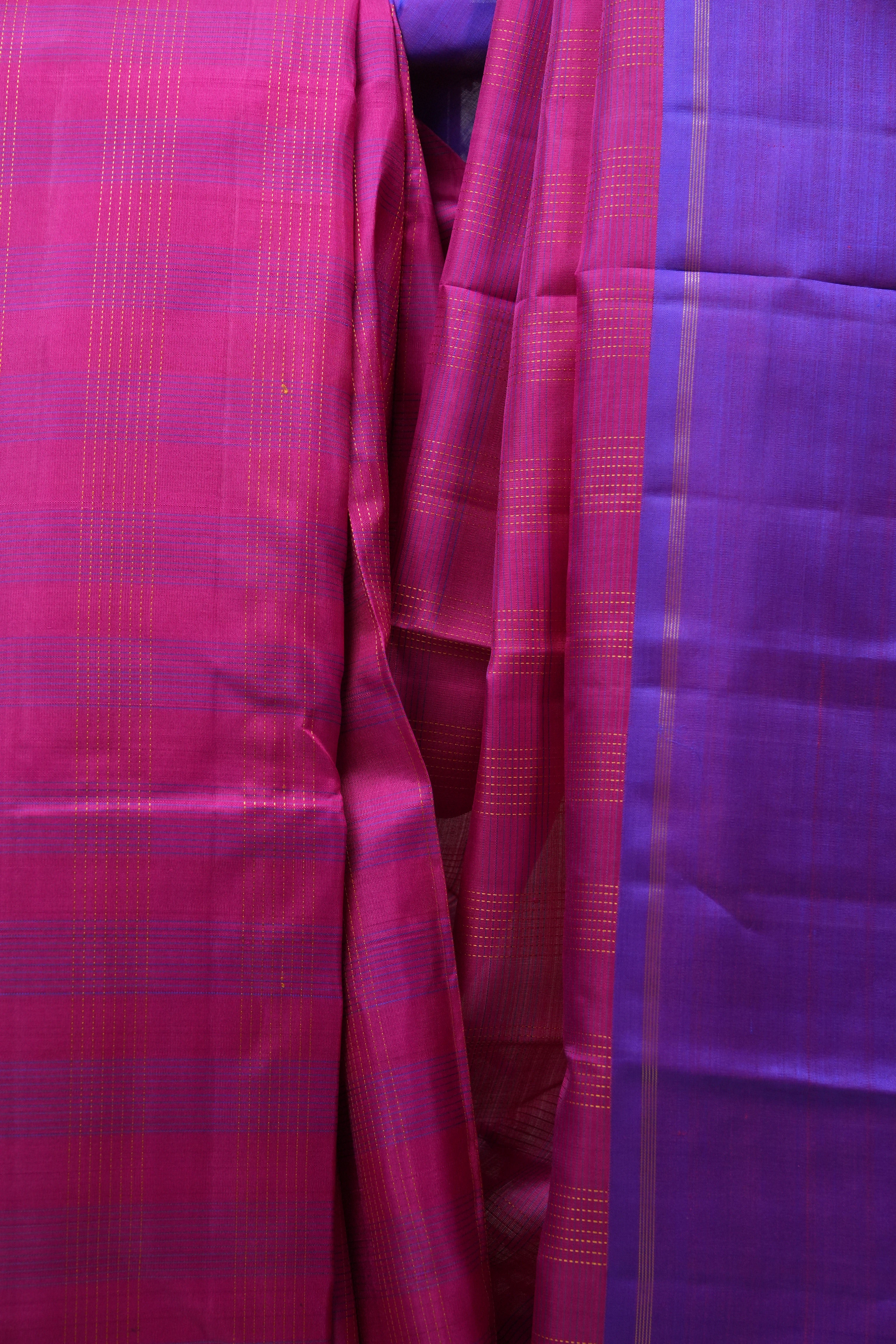 Magenta Kanjivaram Silk Saree - SRMKSS884