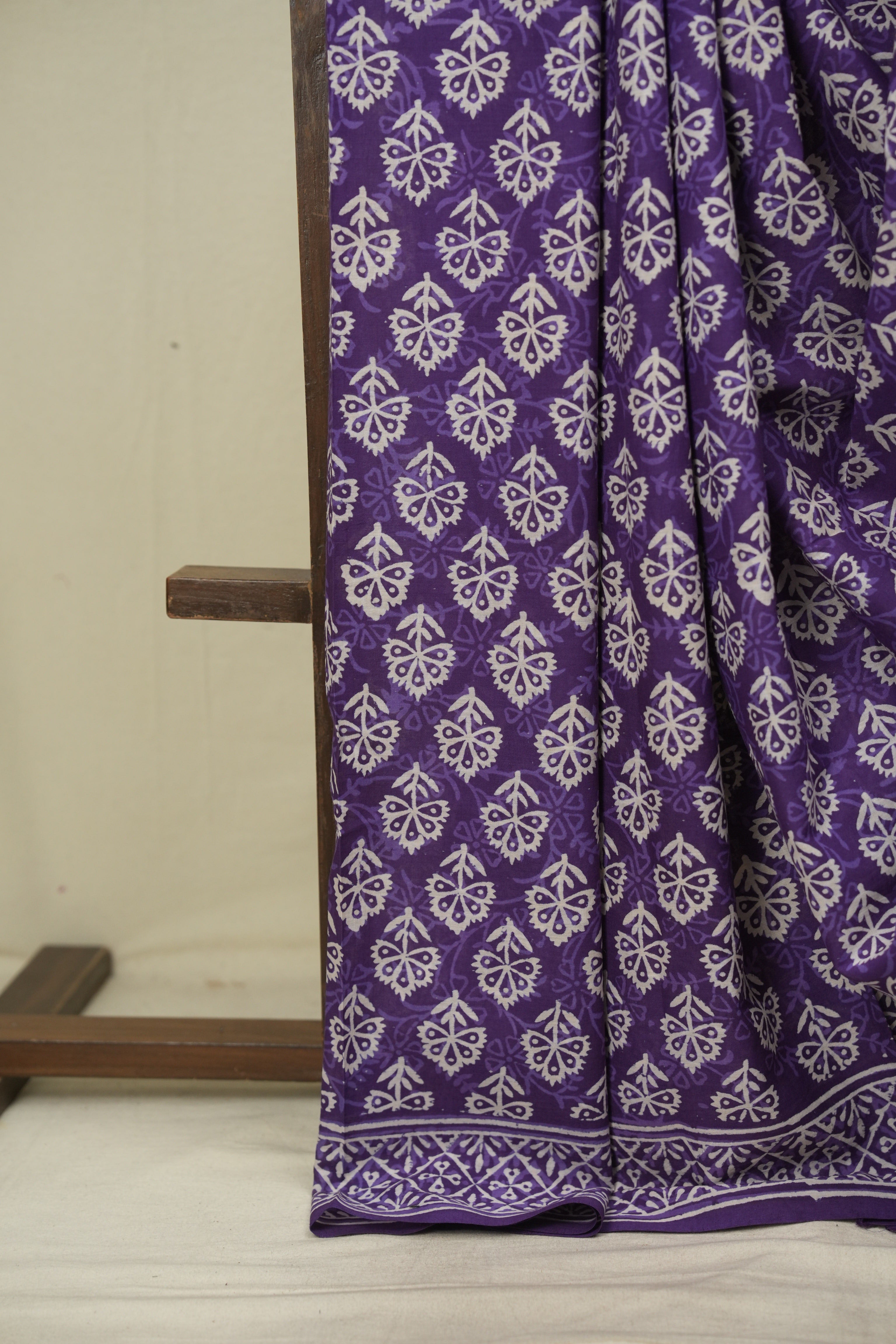 Purple HBP Cotton Saree - SRPCS3645