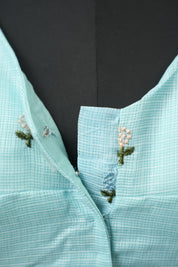Aqua Kota Silk Blouse - SRAKSB09