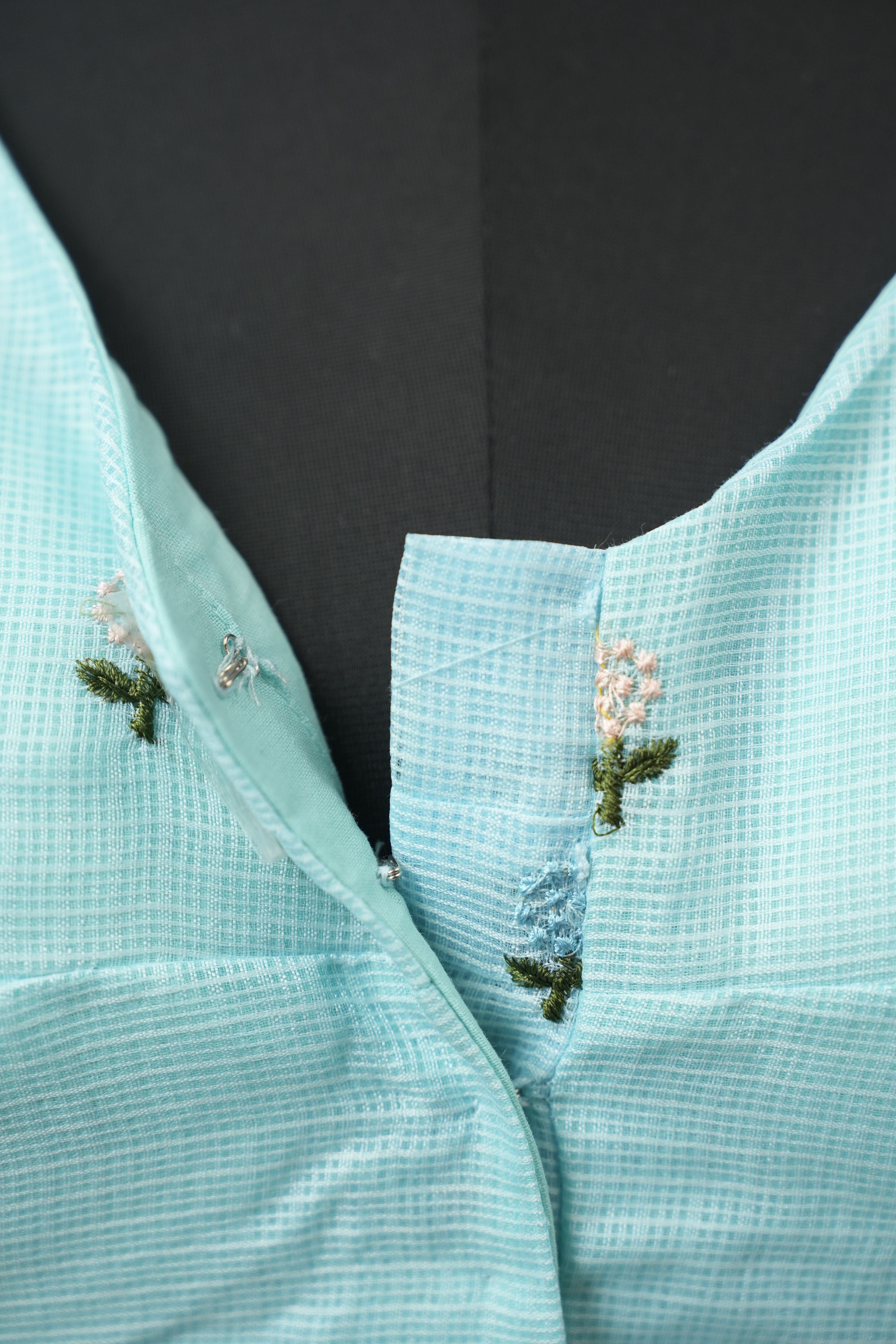 Aqua Kota Silk Blouse - SRAKSB09