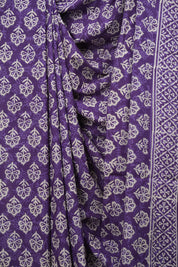 Purple HBP Cotton Saree - SRPCS3645