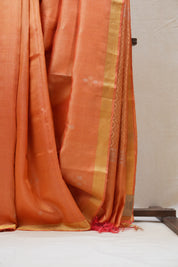Orange Tussar Silk Saree - SROTSS1264