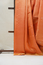 Orange Tussar Silk Saree - SROTSS1264