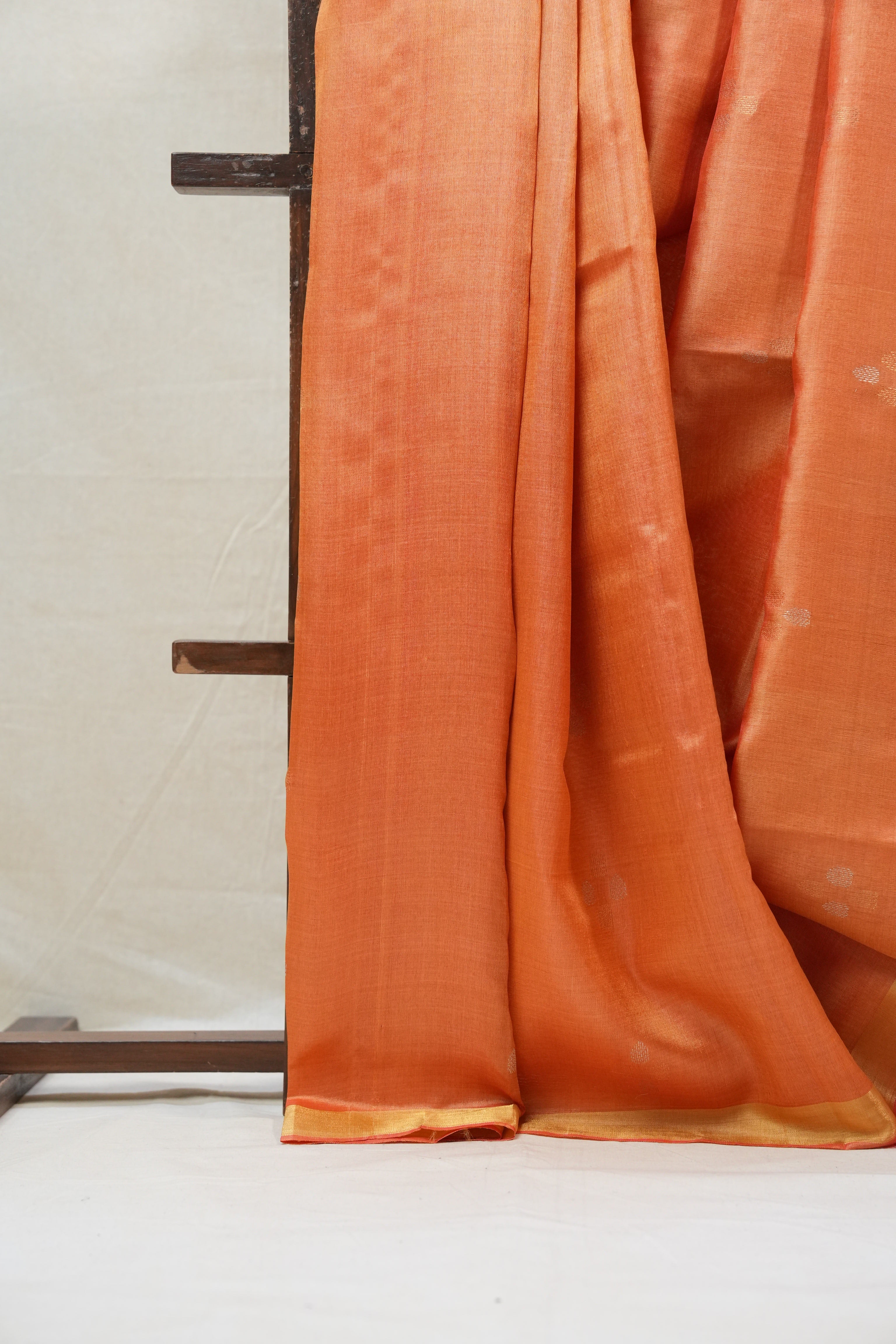 Orange Tussar Silk Saree - SROTSS1264