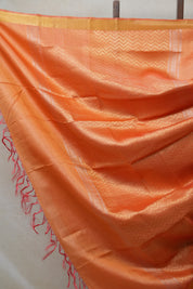 Orange Tussar Silk Saree - SROTSS1264