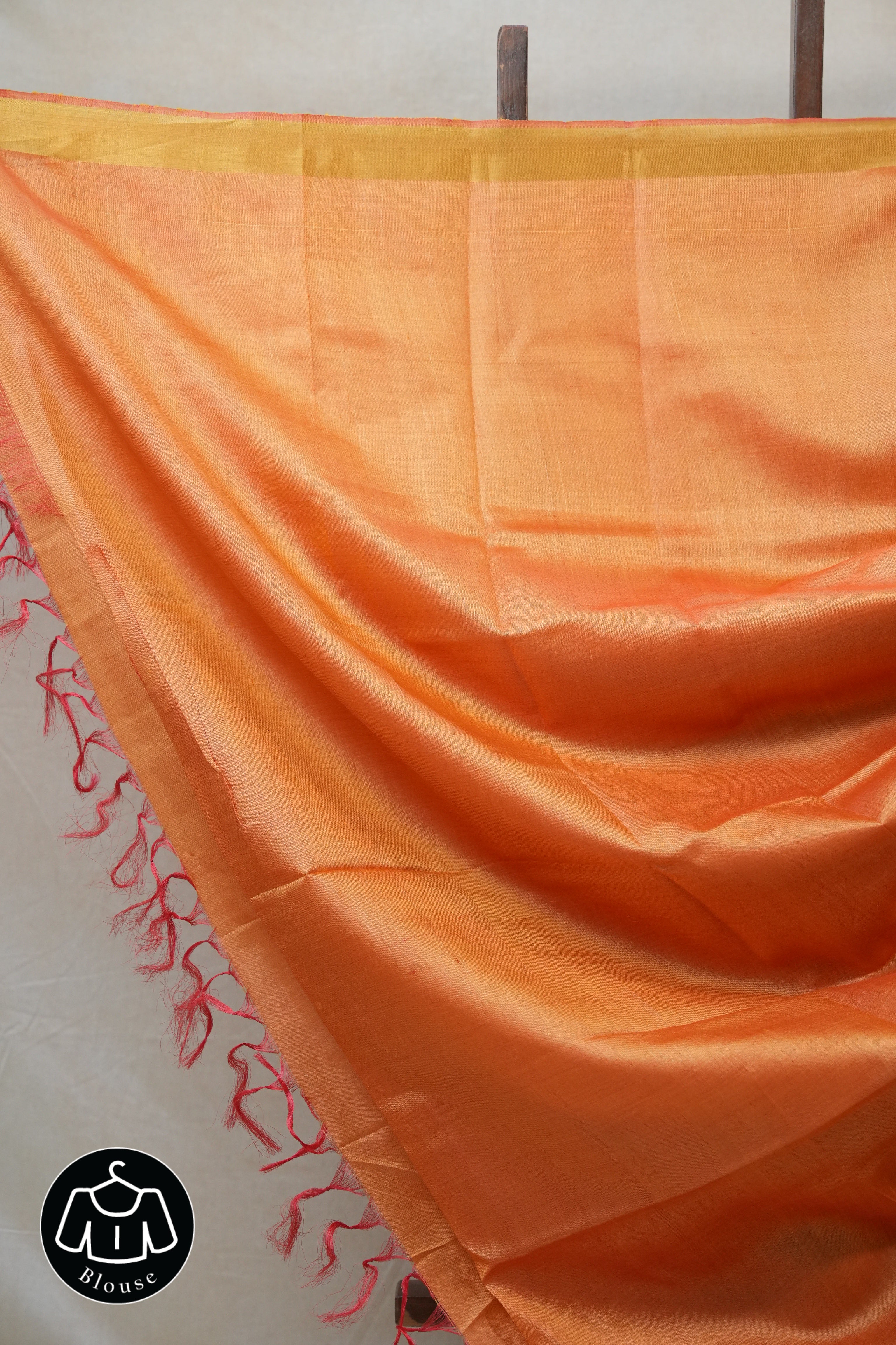 Orange Tussar Silk Saree - SROTSS1264