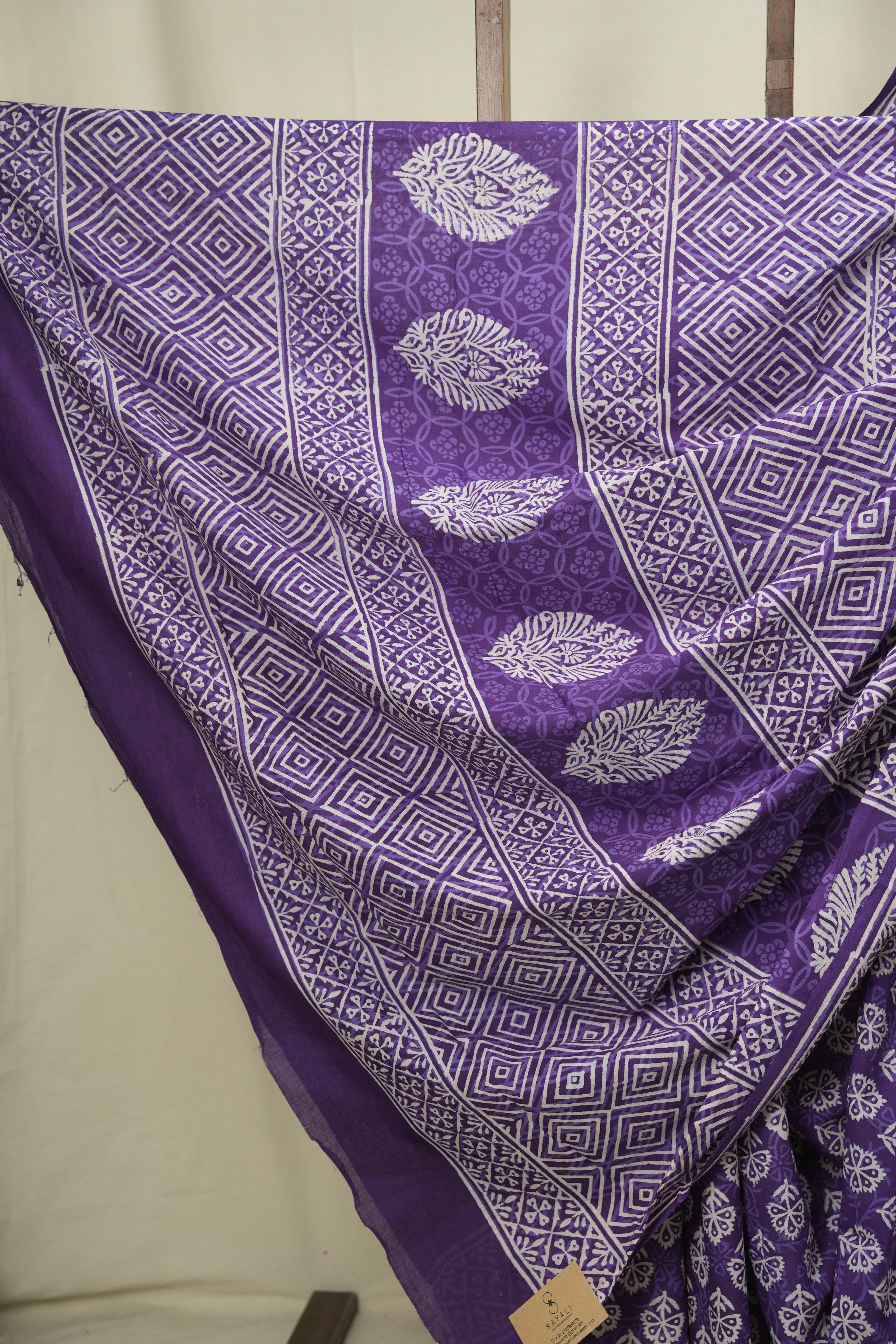 Purple HBP Cotton Saree - SRPCS3645