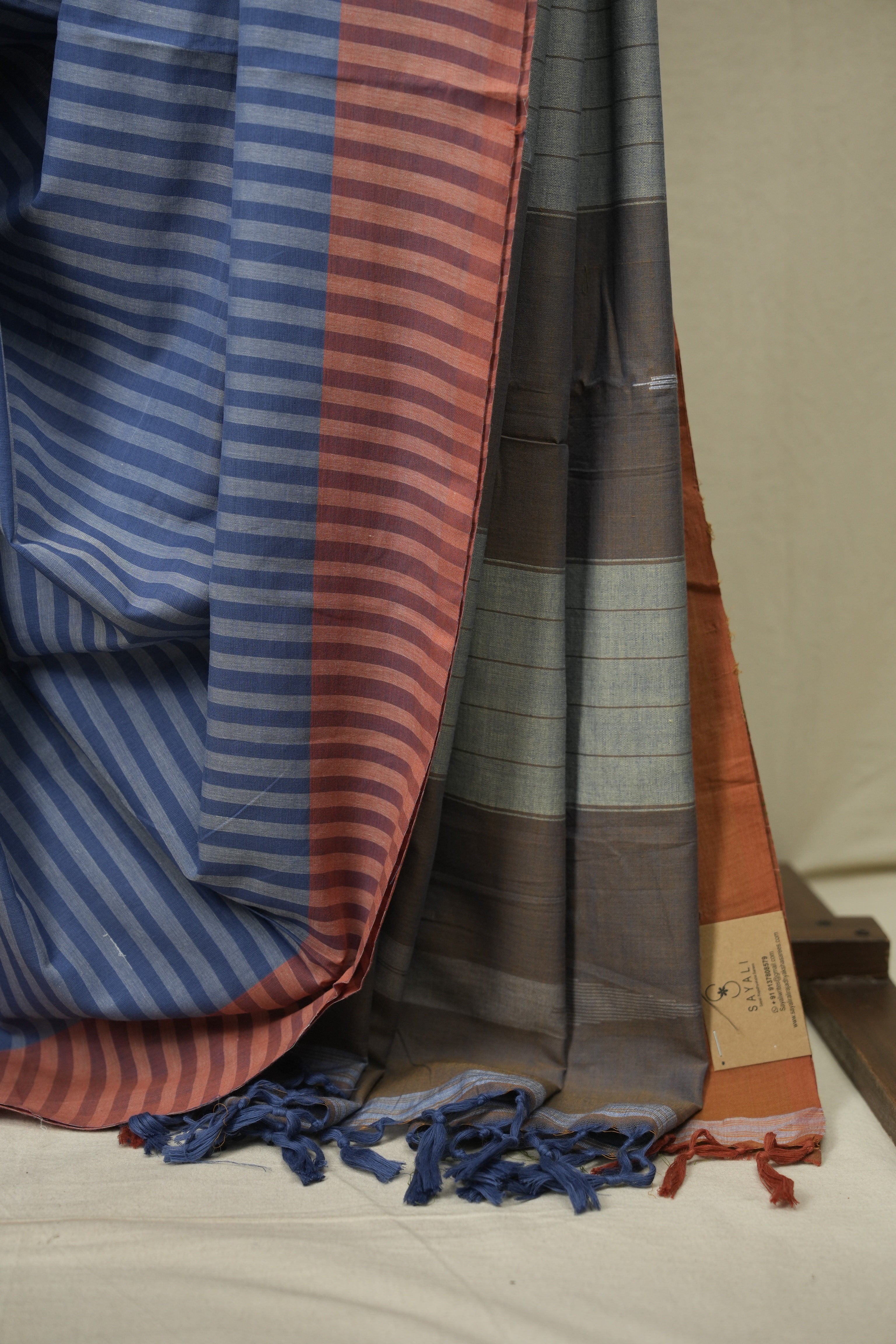 Blue Cotton Ilkal Saree - SRBCIS1066