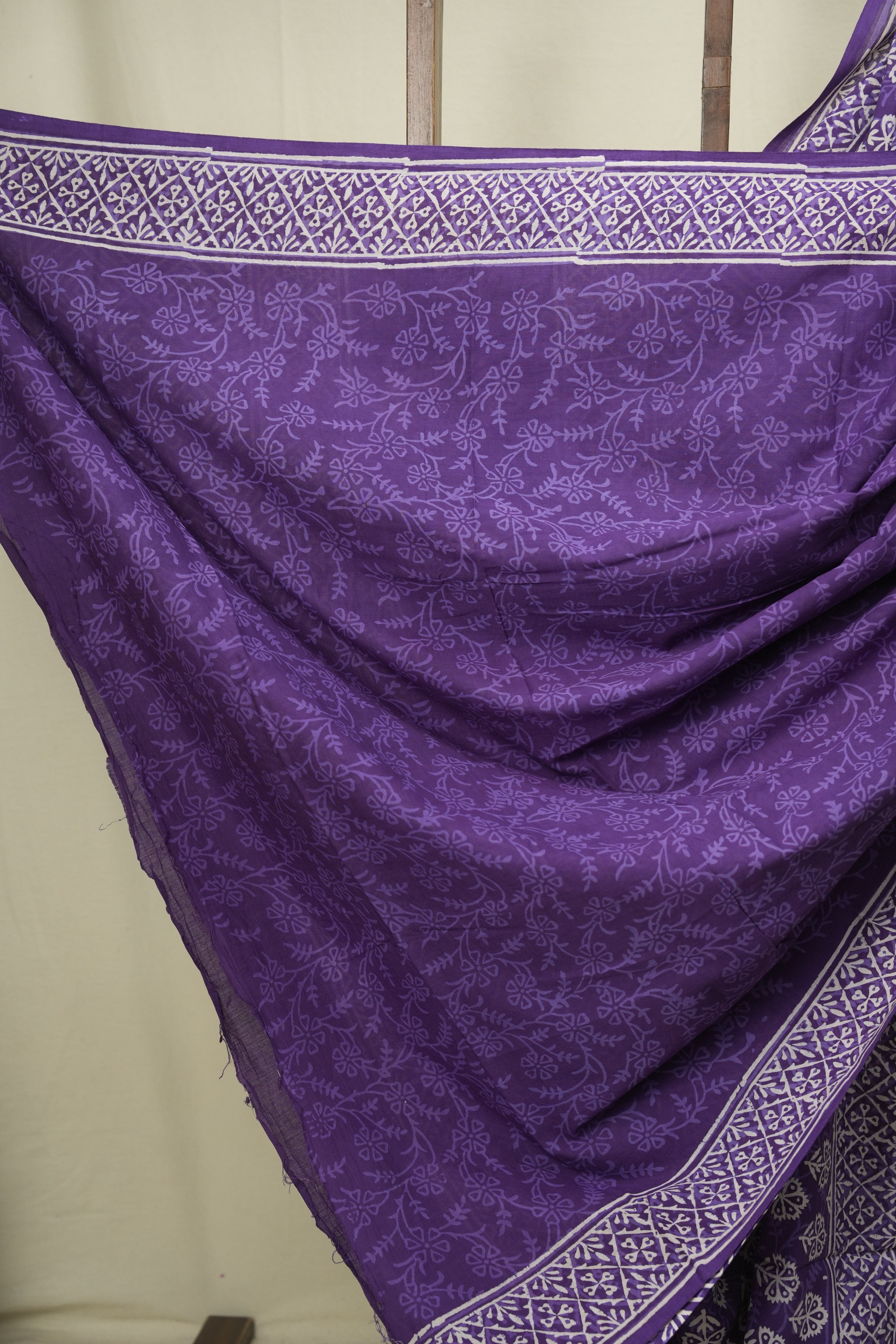 Purple HBP Cotton Saree - SRPCS3645