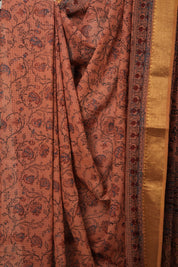 Orange HBP Mangalgiri Cotton Saree - SROHMCS024