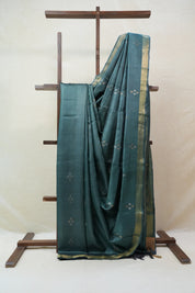 Green Tussar Silk Saree - SRGTSS1260