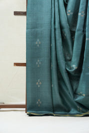 Green Tussar Silk Saree - SRGTSS1260