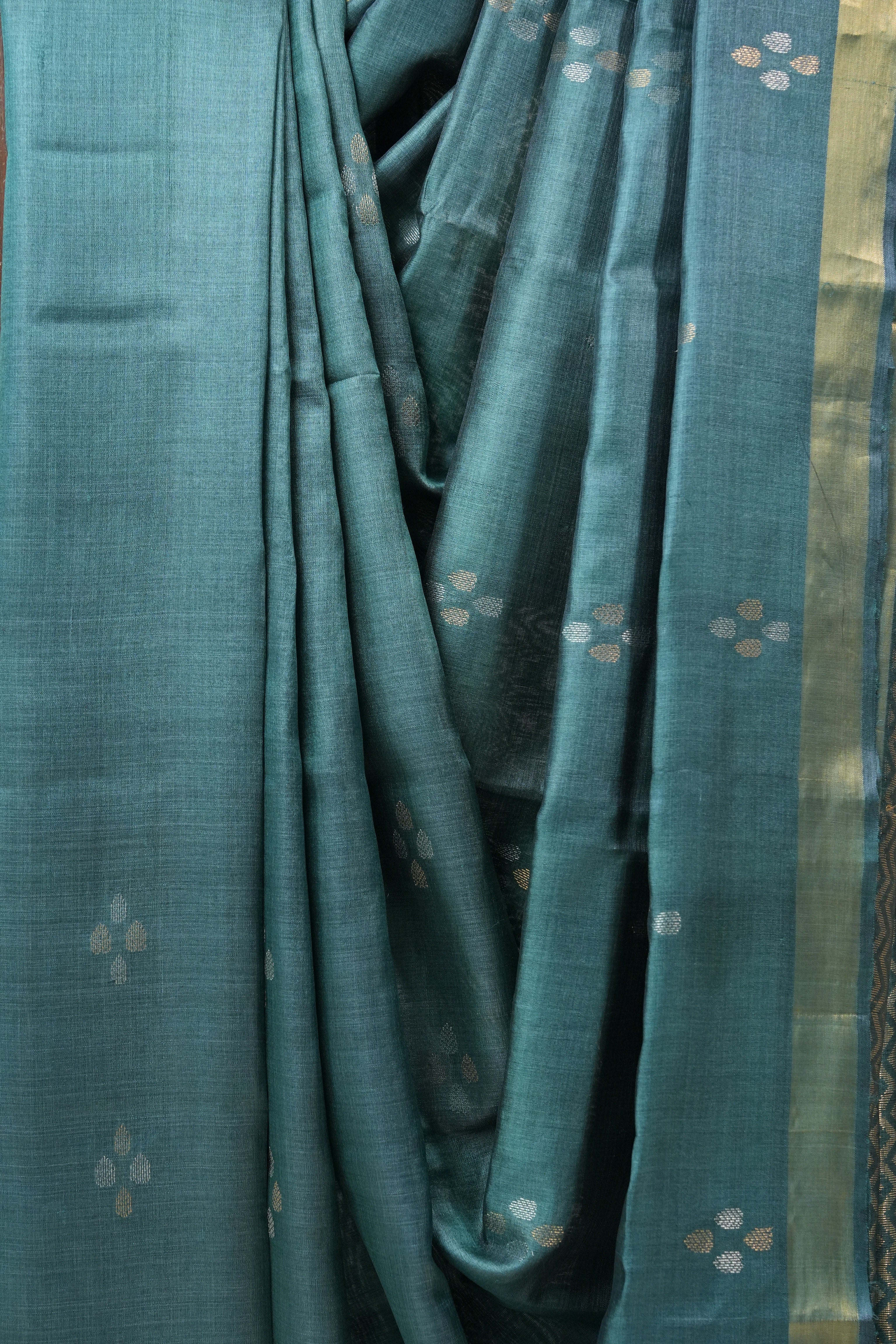 Green Tussar Silk Saree - SRGTSS1260