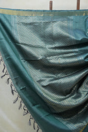 Green Tussar Silk Saree - SRGTSS1260