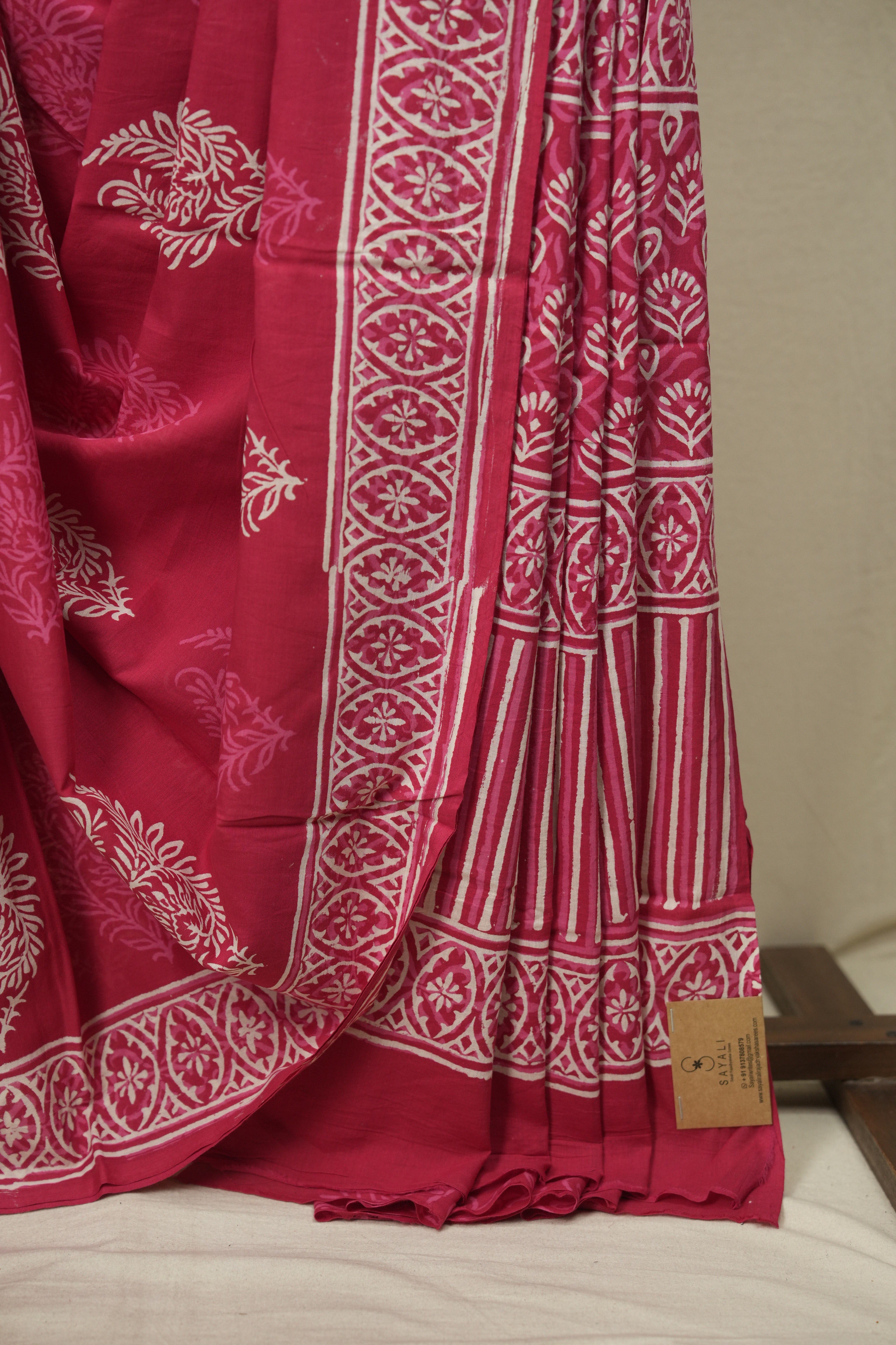 Rani Pink HBP Cotton Saree - SRRPCS3600