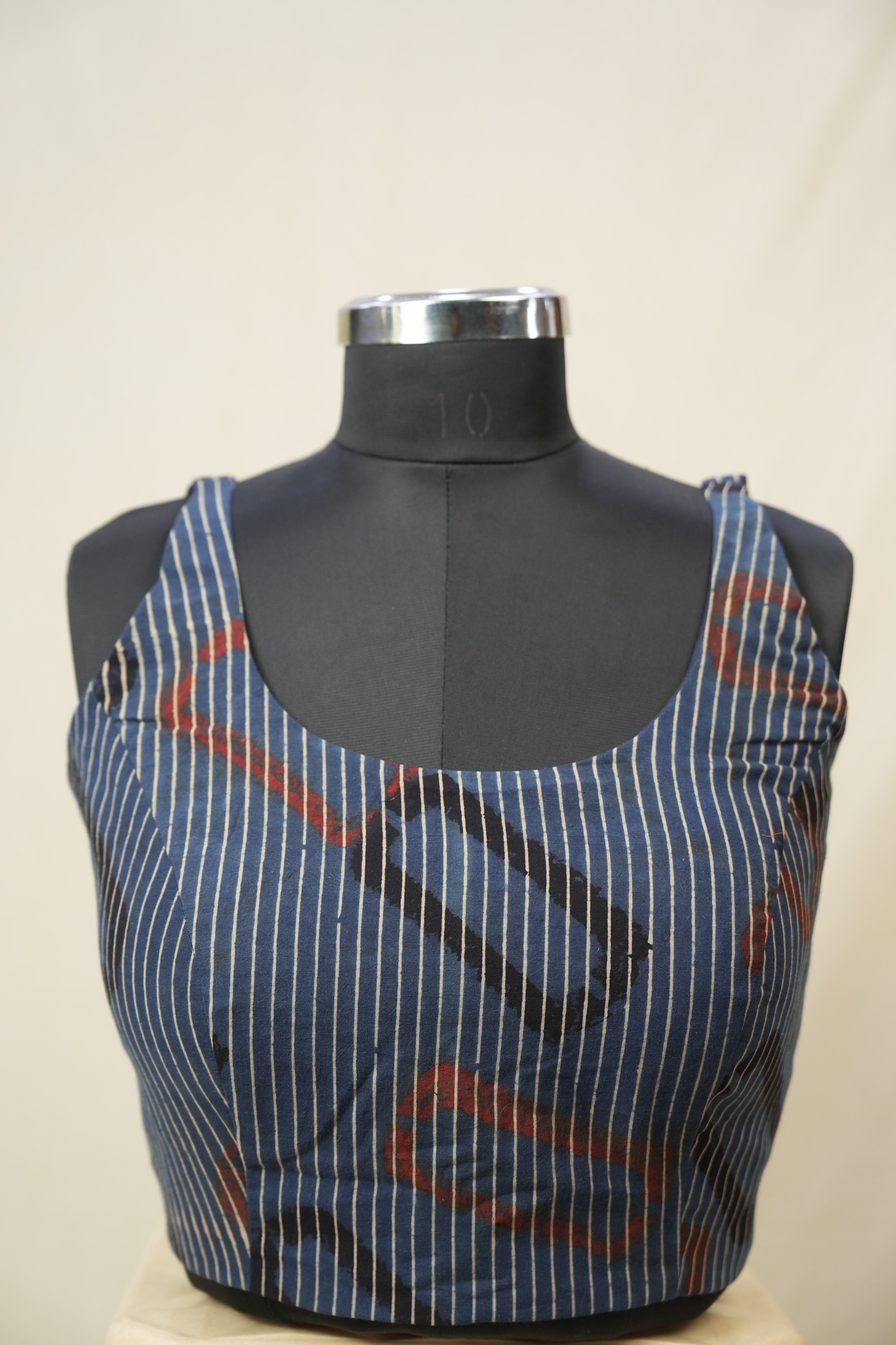 Blue HBP Ajrakh Cotton Blouse - SRBACB52