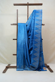 Blue Tussar Silk Saree - SRBTSS1255