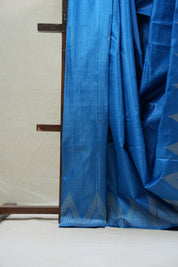 Blue Tussar Silk Saree - SRBTSS1255