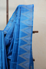 Blue Tussar Silk Saree - SRBTSS1255