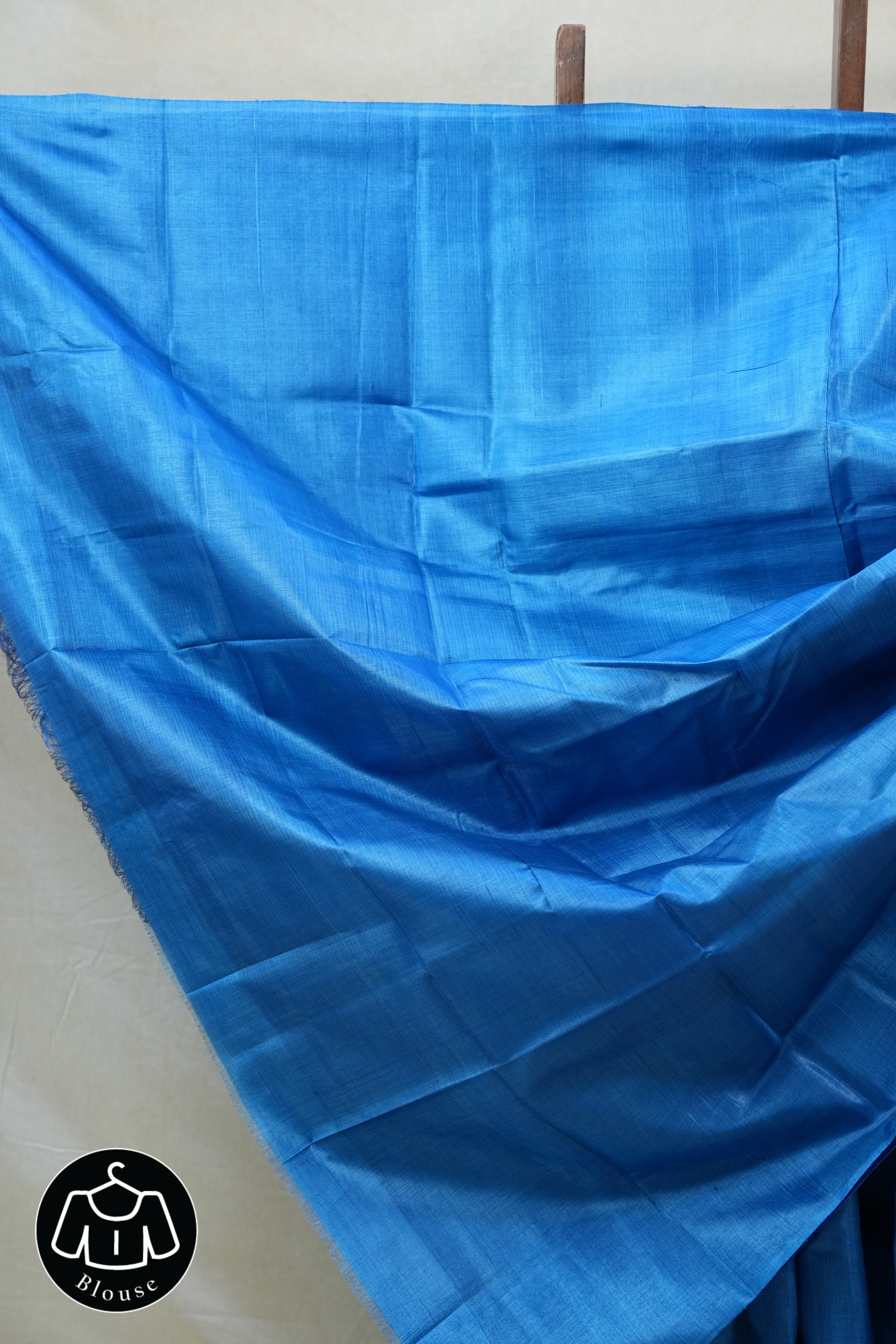 Blue Tussar Silk Saree - SRBTSS1255