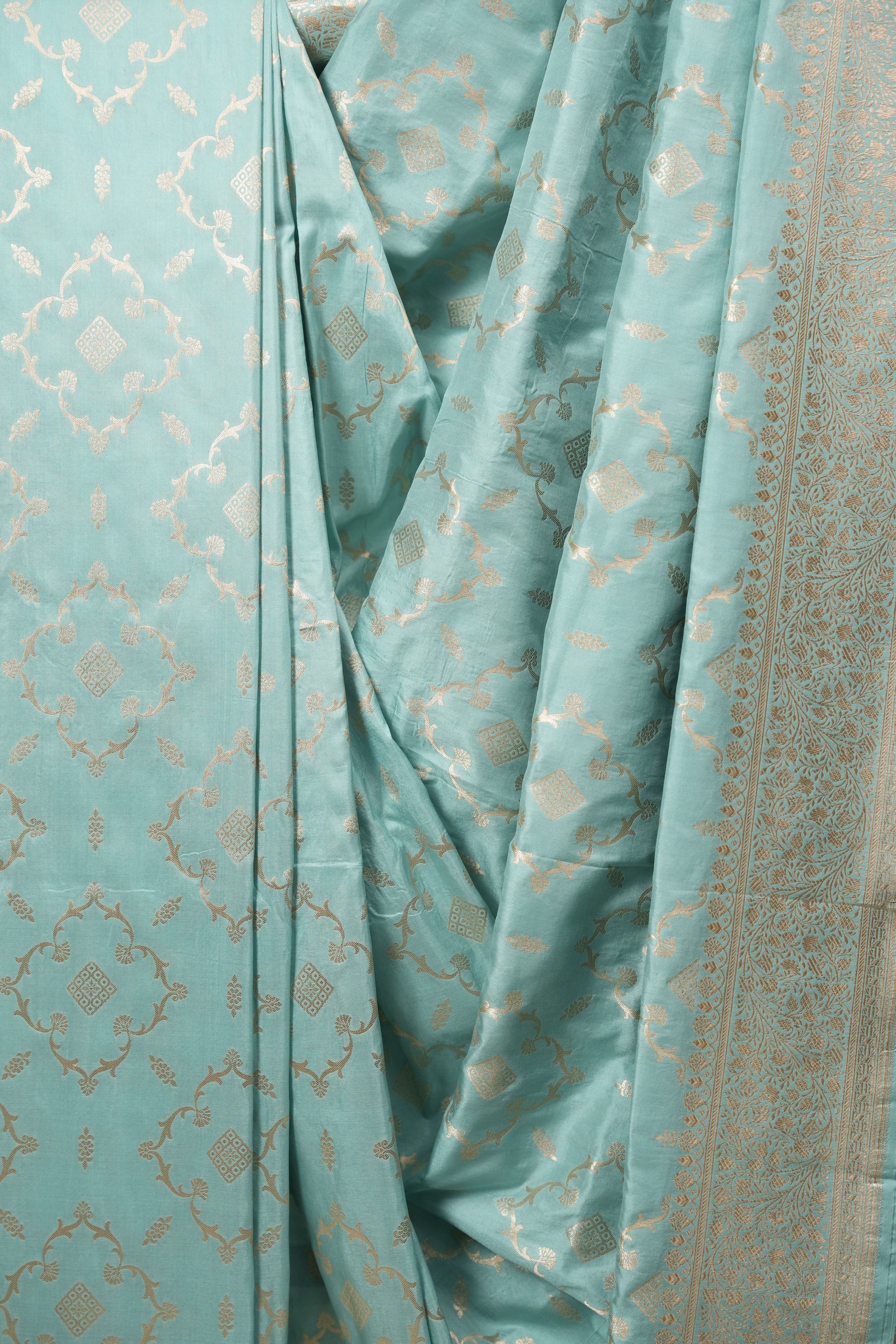 Aqua Banarasi Silk Saree - SRABSS957
