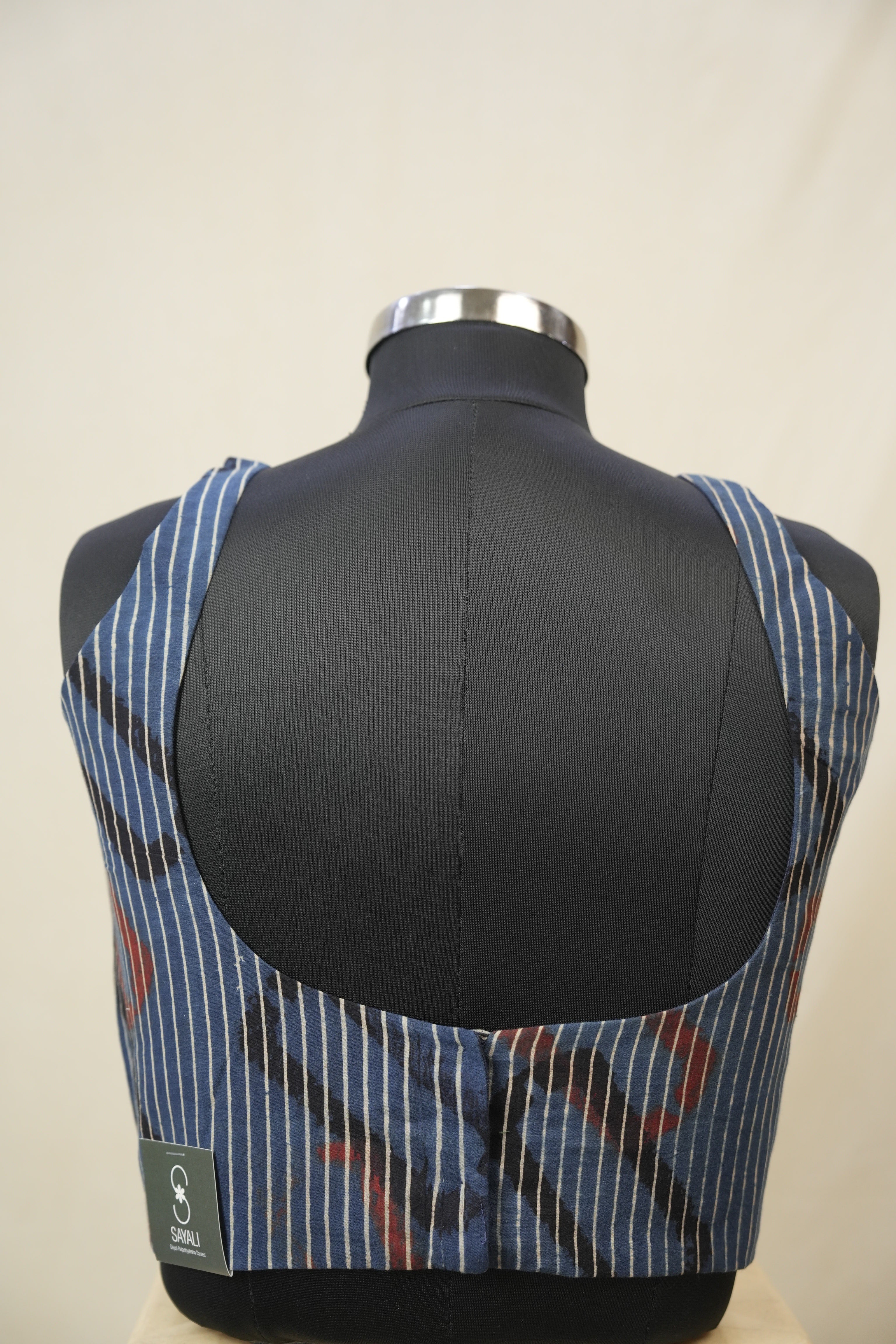 Blue HBP Ajrakh Cotton Blouse - SRBACB52