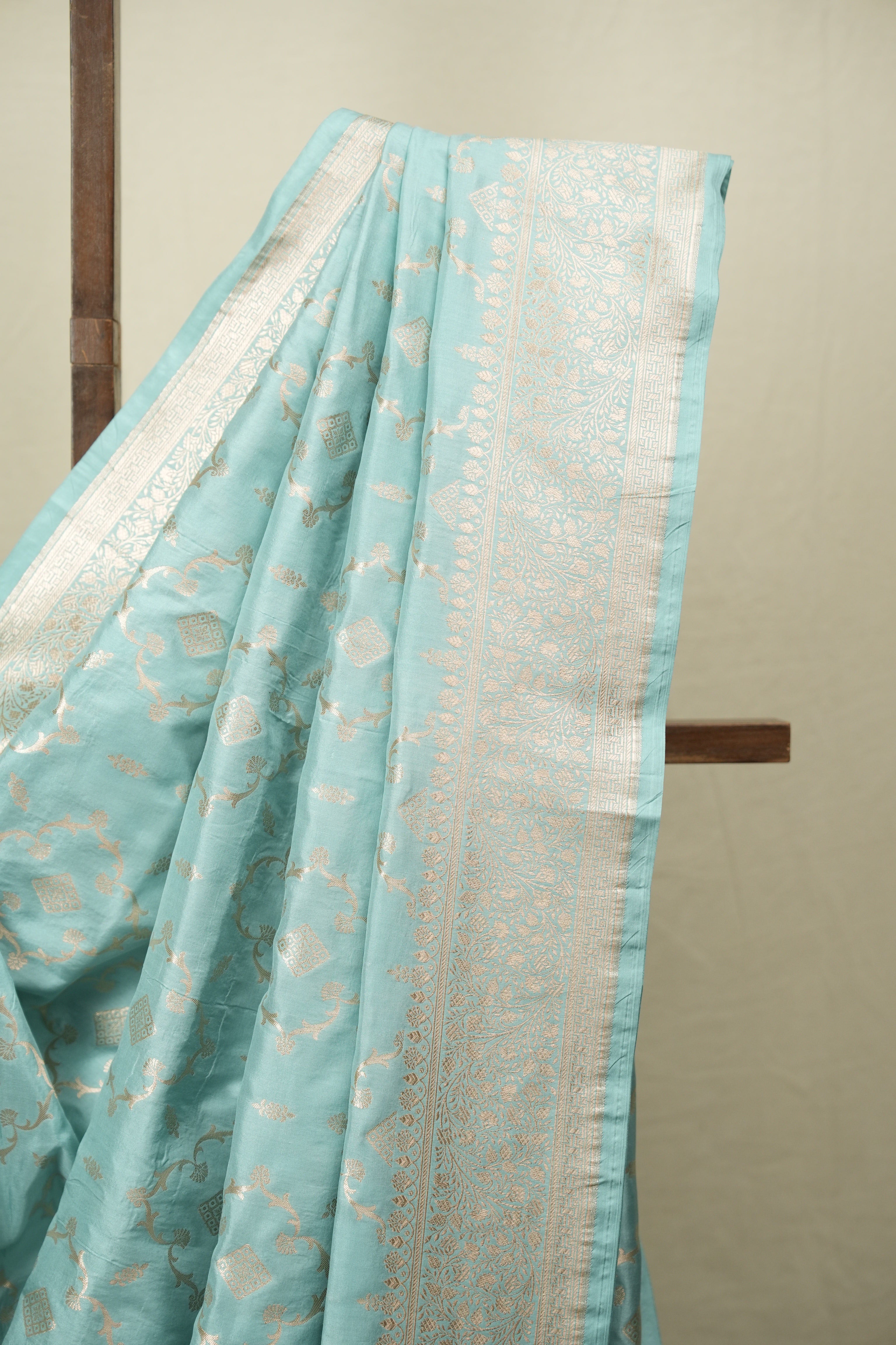 Aqua Banarasi Silk Saree - SRABSS957