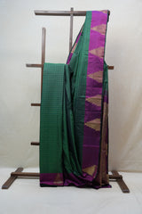 Dark Green Kanjivaram Silk Saree - SRDGKSS921