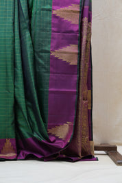 Dark Green Kanjeevaram Silk Saree - SRDGKSS921