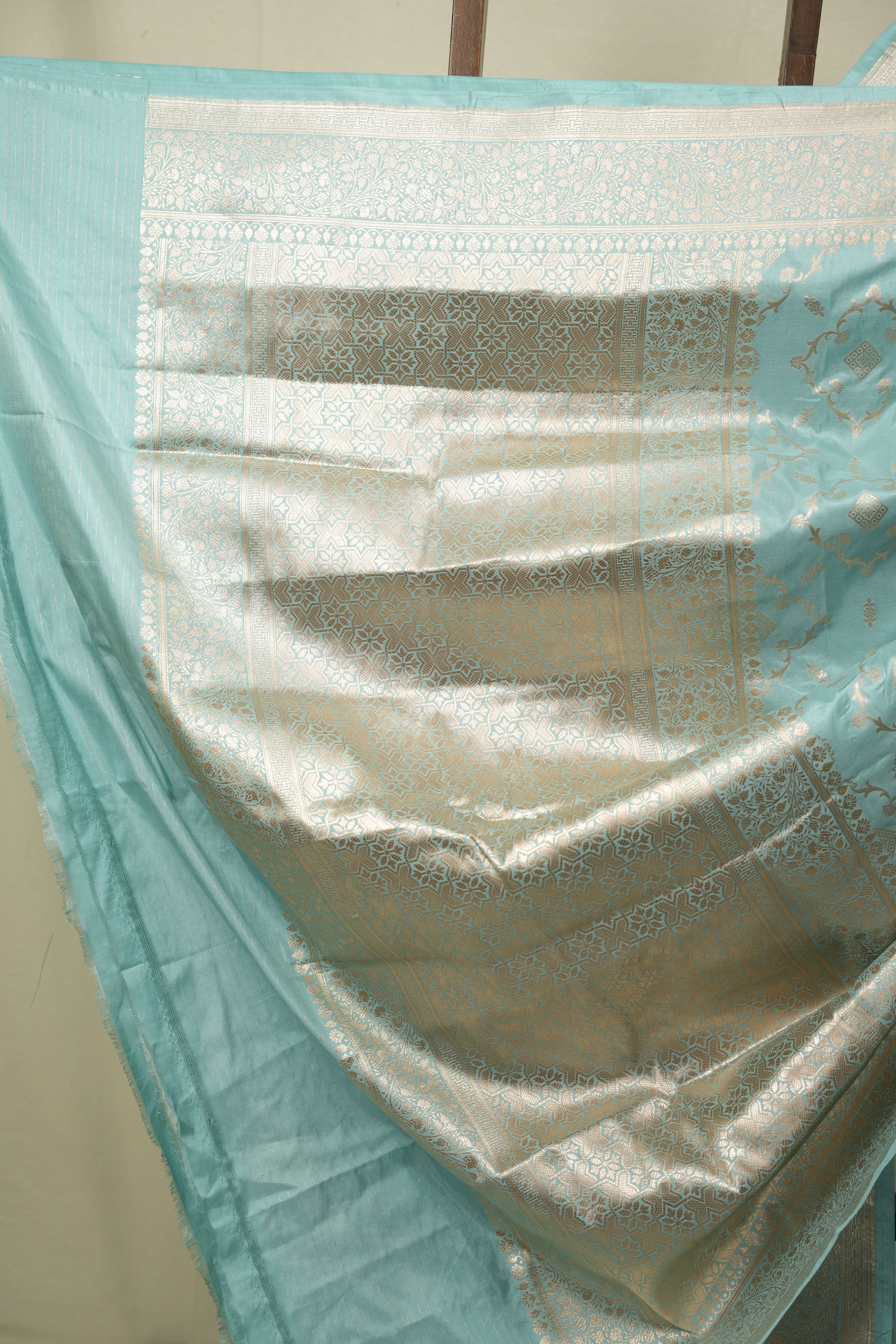 Aqua Banarasi Silk Saree - SRABSS957
