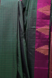 Dark Green Kanjeevaram Silk Saree - SRDGKSS921