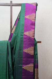 Dark Green Kanjeevaram Silk Saree - SRDGKSS921