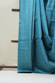Rama Blue Tussar Silk Saree - SRRBTSS1252