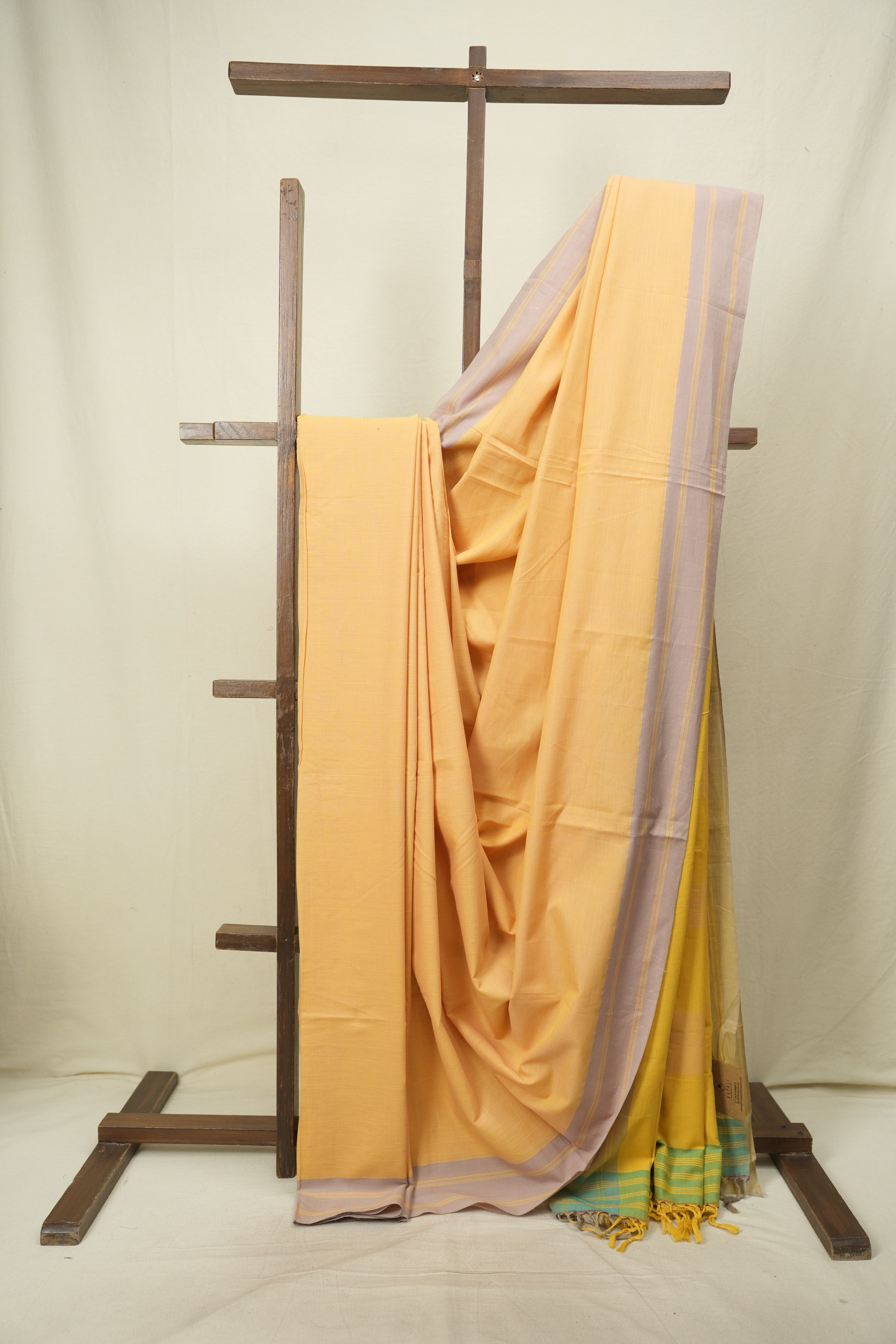 Yellow Cotton Ilkal Saree - SRYCIS1070