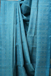 Rama Blue Tussar Silk Saree - SRRBTSS1252