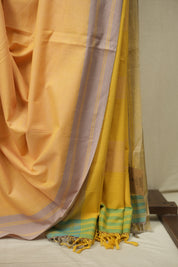 Yellow Cotton Ilkal Saree - SRYCIS1070