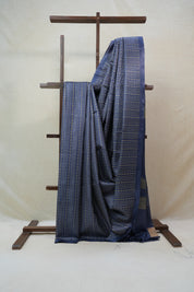 Blue Tussar Silk Saree - SRBTSS1250