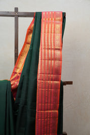 Dark Green Kanjeevaram Silk Saree - SRDGKSS924