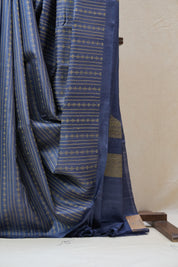 Blue Tussar Silk Saree - SRBTSS1250