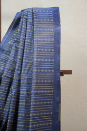 Blue Tussar Silk Saree - SRBTSS1250