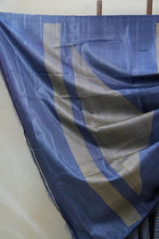 Blue Tussar Silk Saree - SRBTSS1250