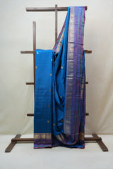 Peacock Blue Kanjivaram Silk Saree - SRPBKSS925