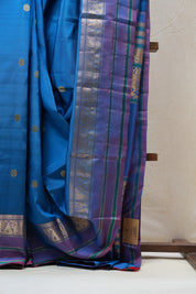 Peacock Blue Kanjeevaram Silk Saree - SRPBKSS925