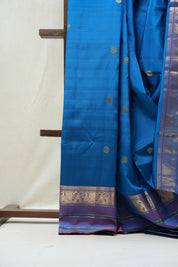 Peacock Blue Kanjeevaram Silk Saree - SRPBKSS925